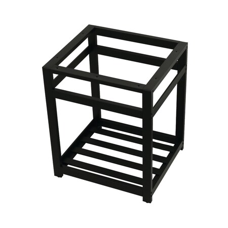 Fauceture VSP2522A0 Commercial 25" X 22" Steel Console Sink Base, Matte Black VSP2522A0